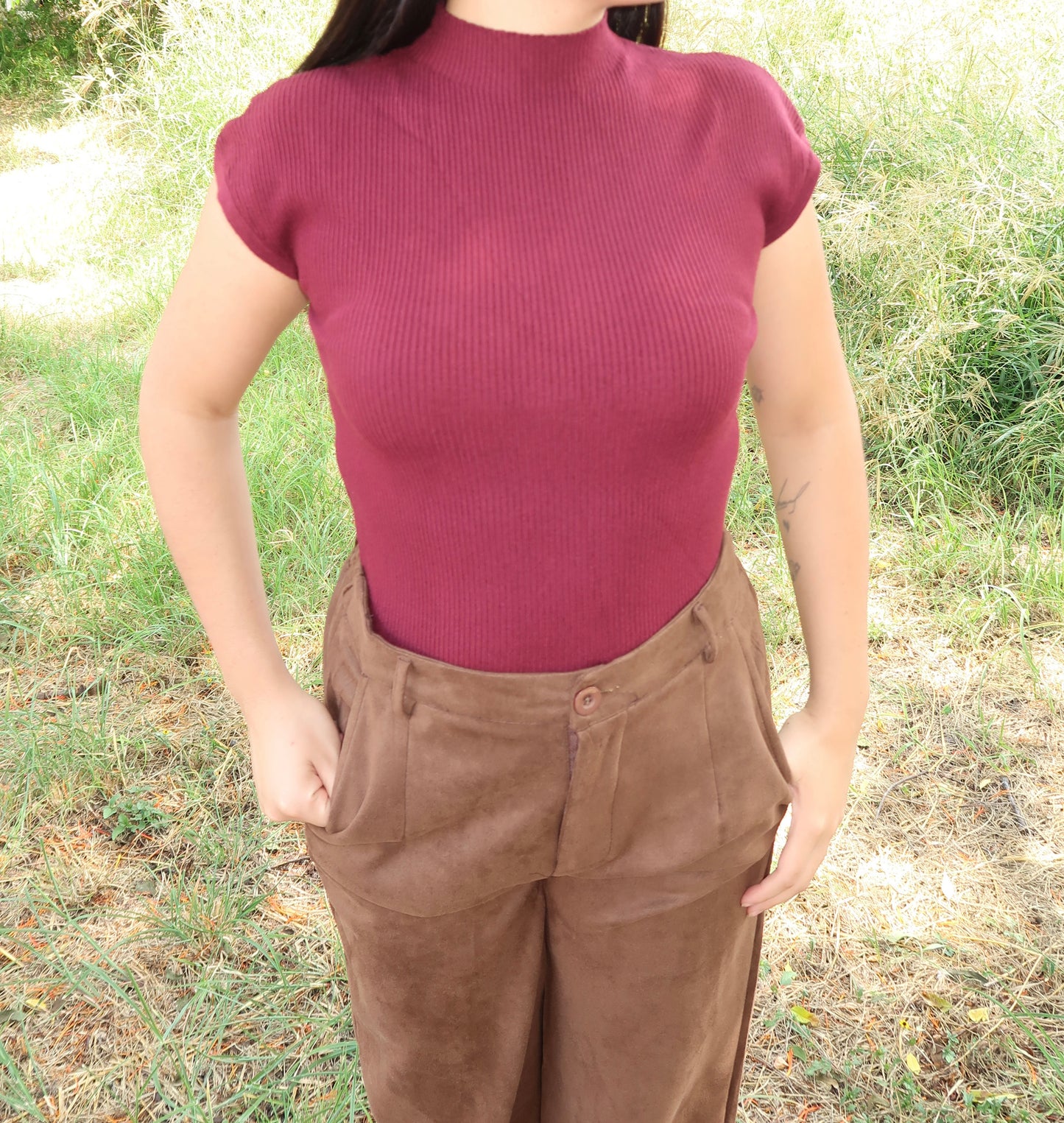 Top cuello alto