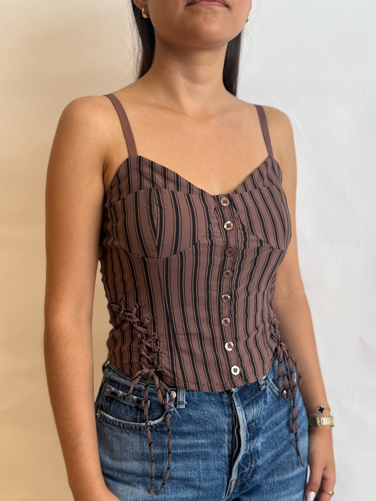 Top tirantes tipo corset