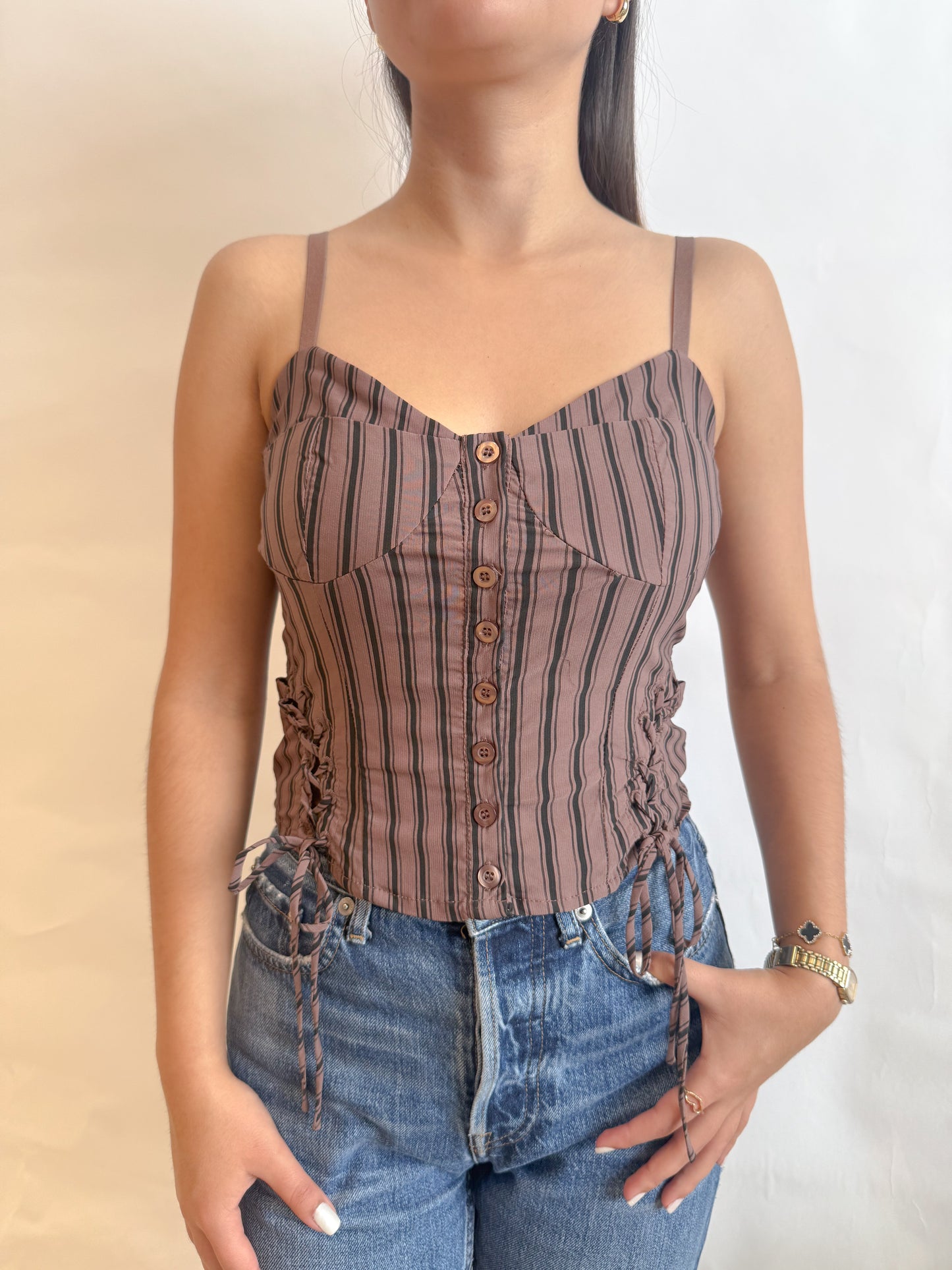 Top tirantes tipo corset