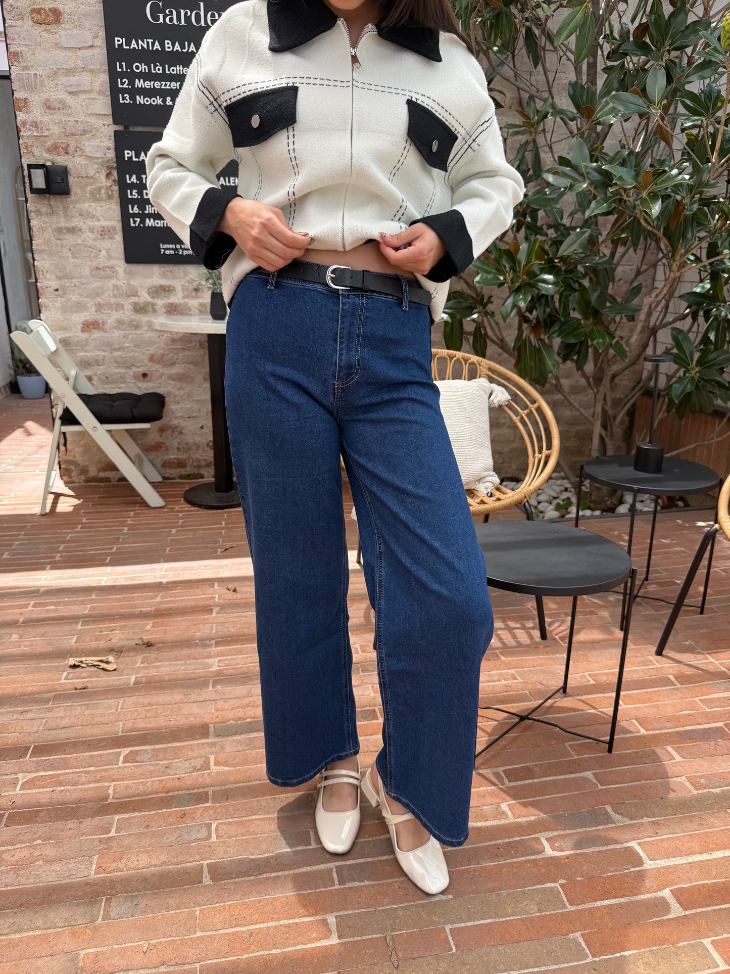 Pantalón de mezclilla culotte
