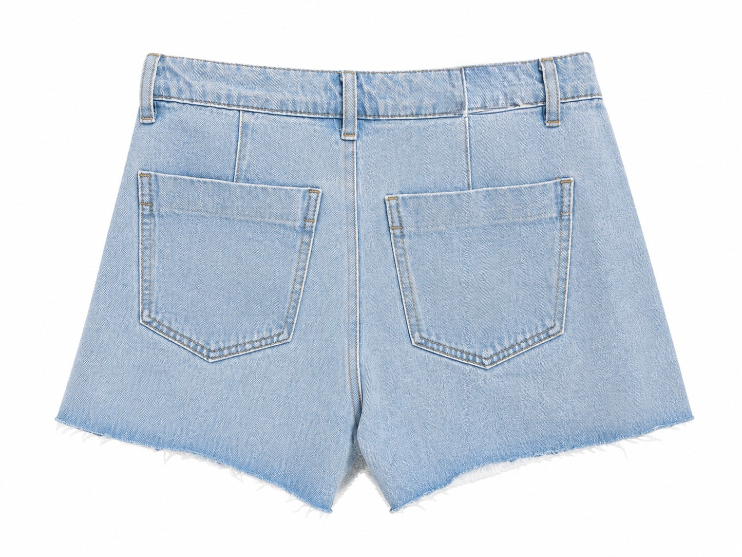 short falda asimétrica mezclilla