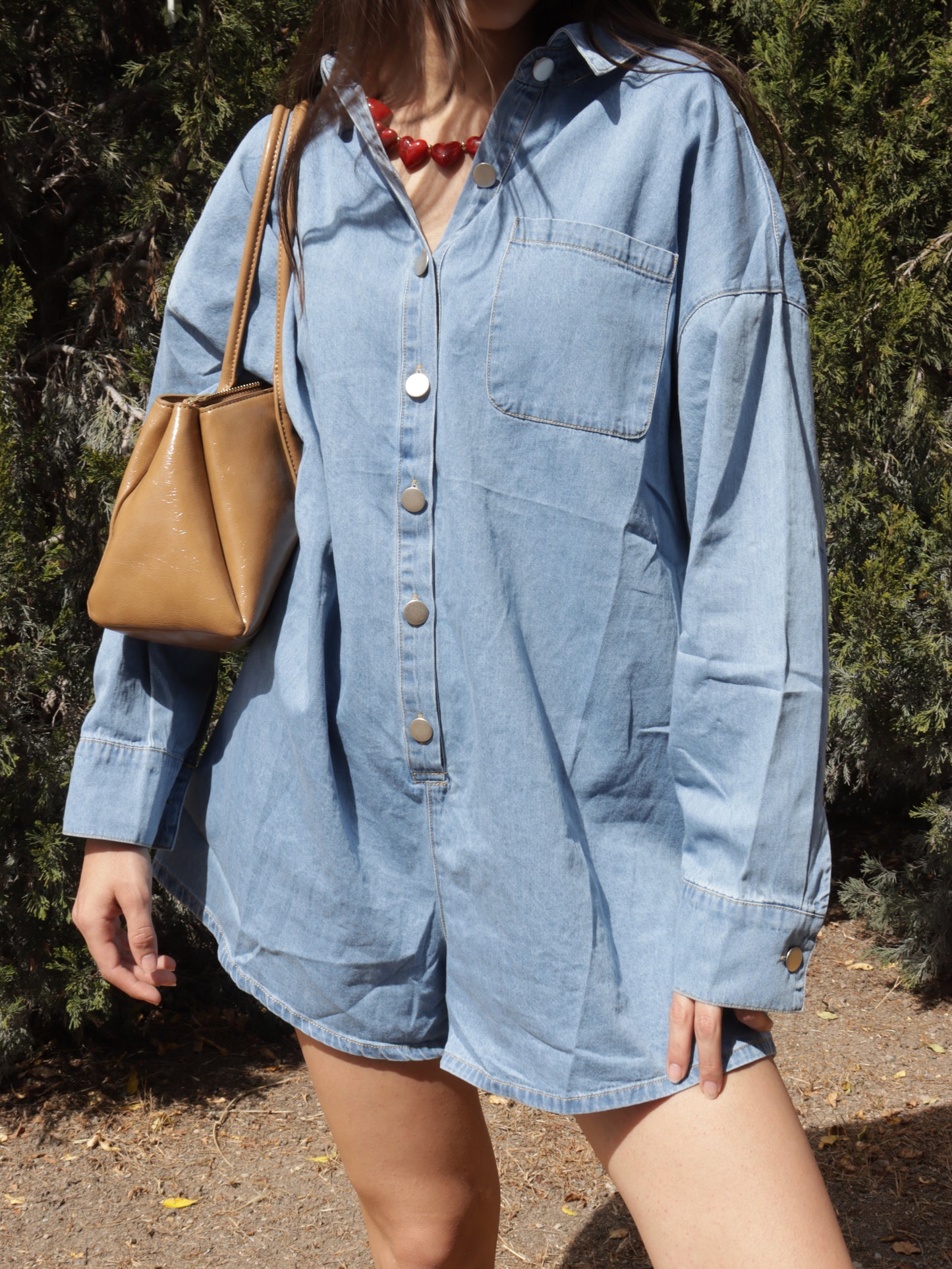 Romper / enterizo corto mezclilla