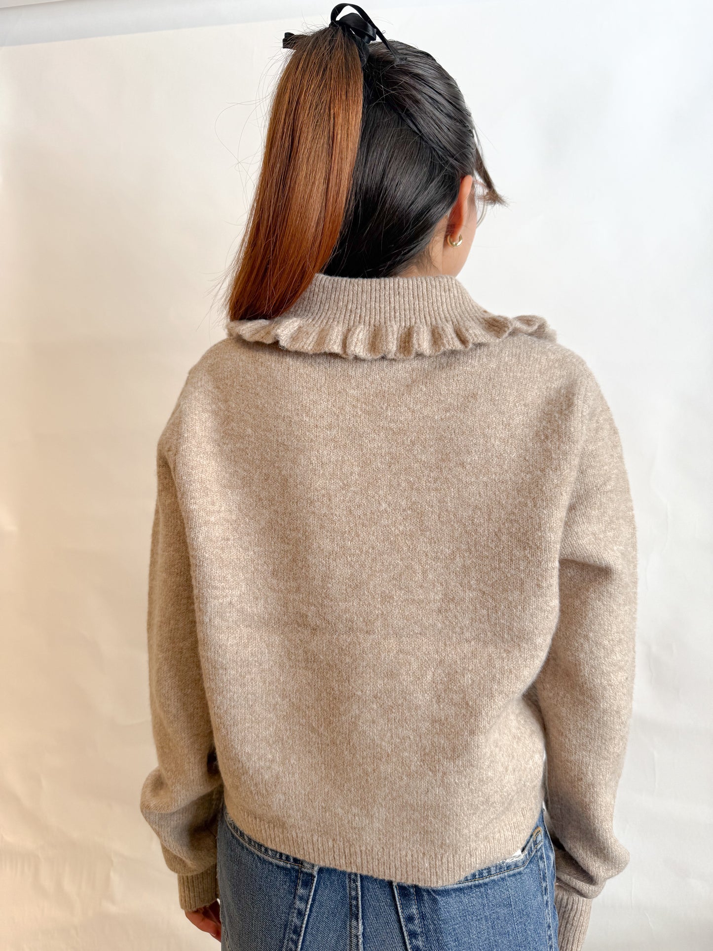 Suéter tejido cuello mable