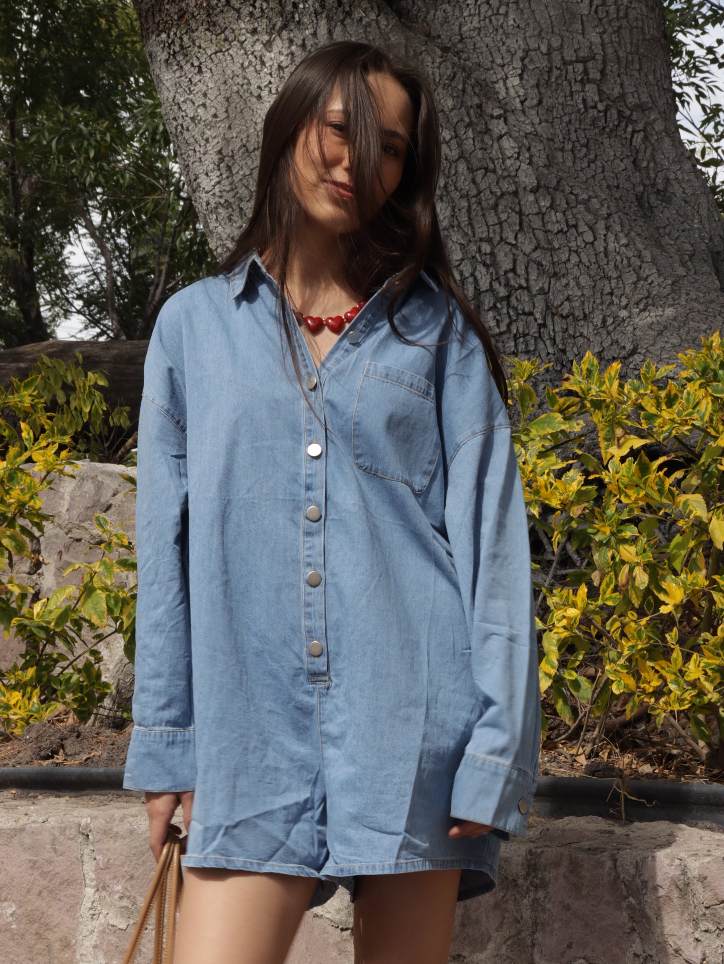 Romper / enterizo corto mezclilla