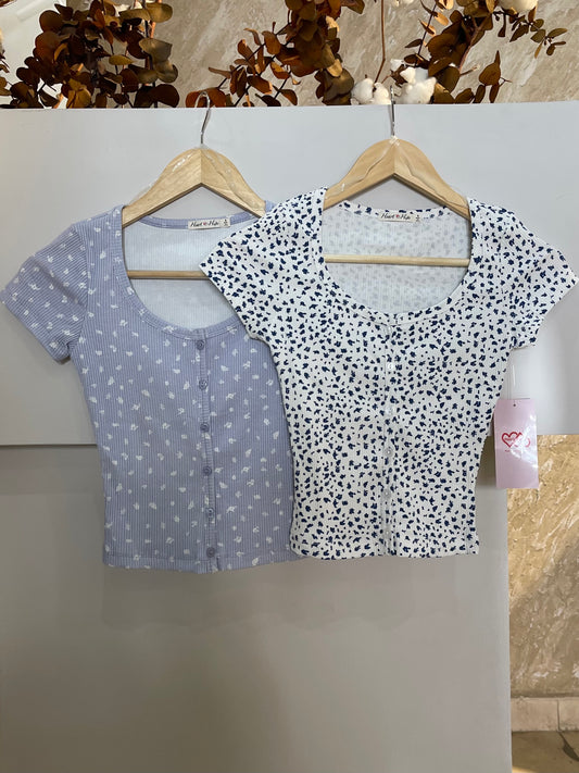Blusa flores botones