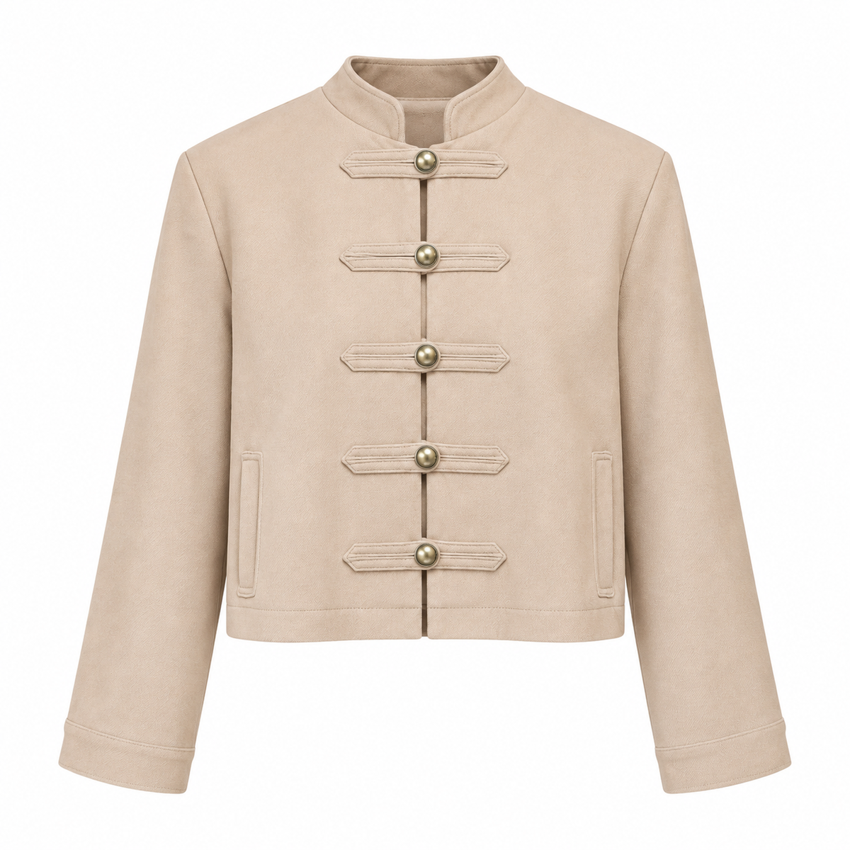 Chaqueta Militar con Botones Dorados