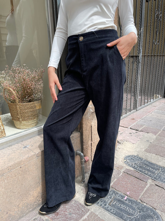 Pantalón pana negro
