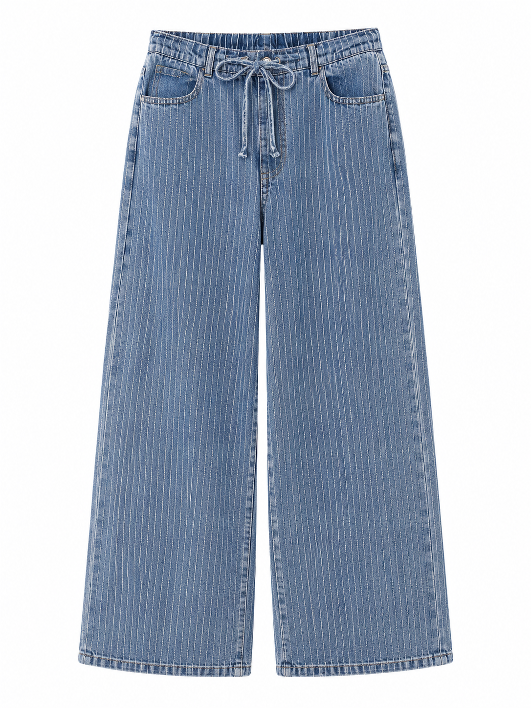 Pantalón mezclilla líneas