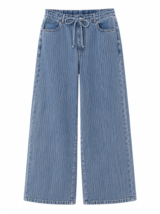 Pantalón mezclilla líneas