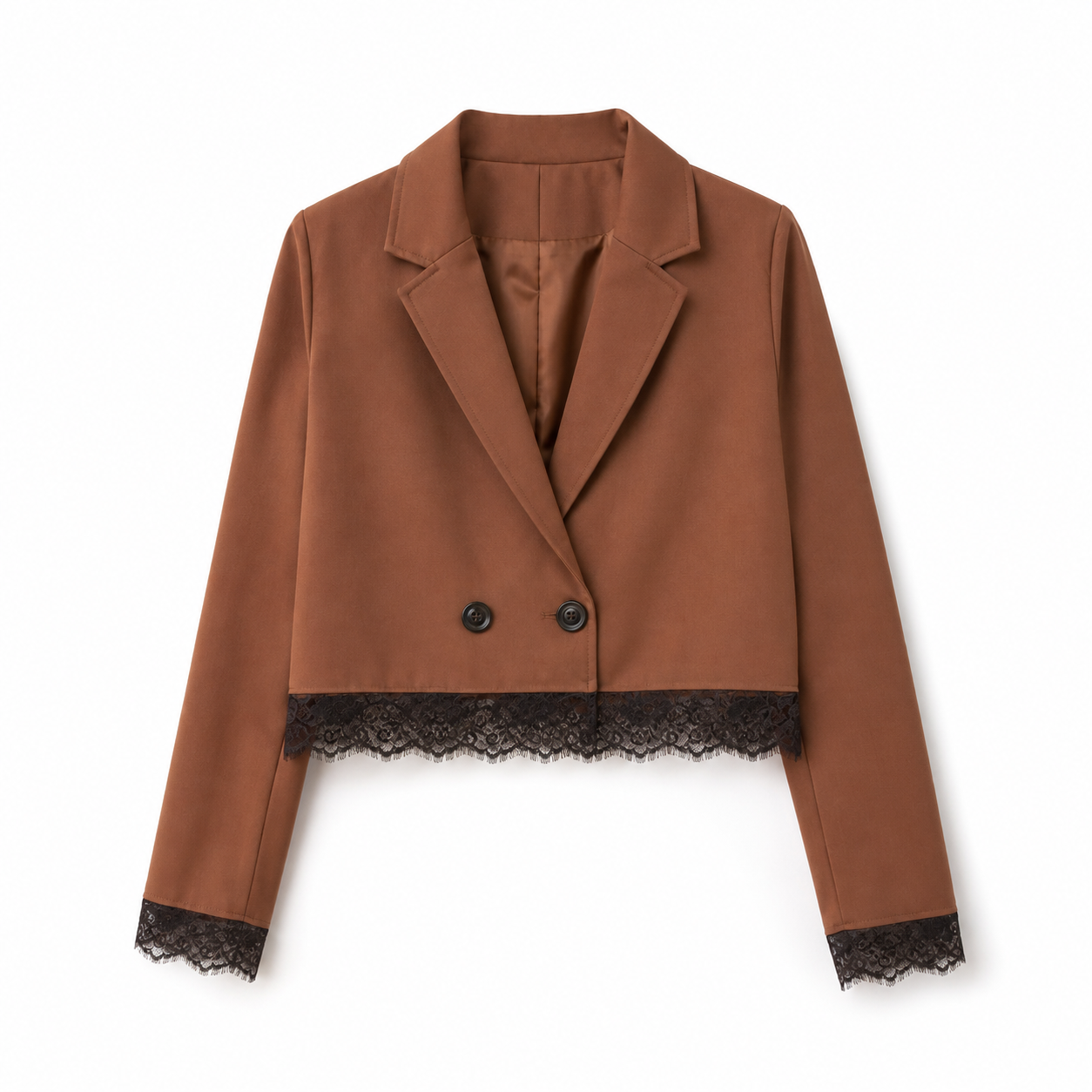 Blazer manga larga encaje
