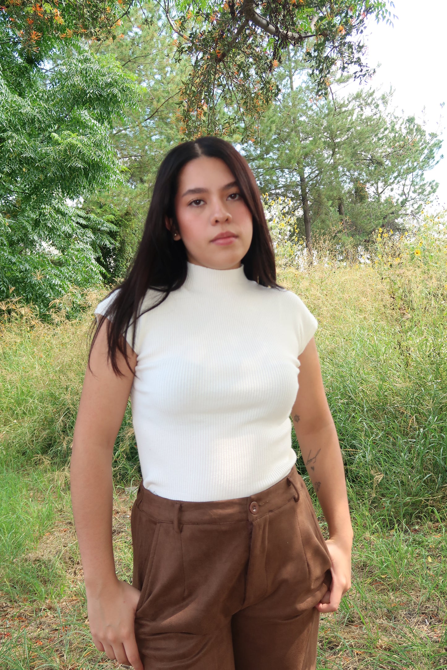 Top cuello alto