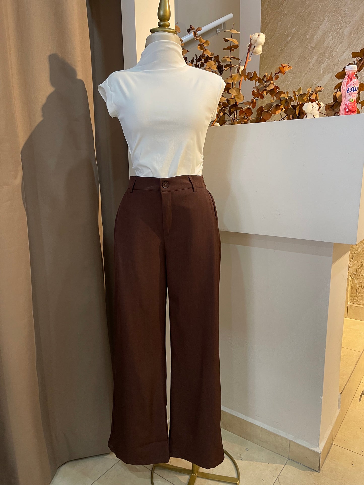 Pantalón vestir resorte botón