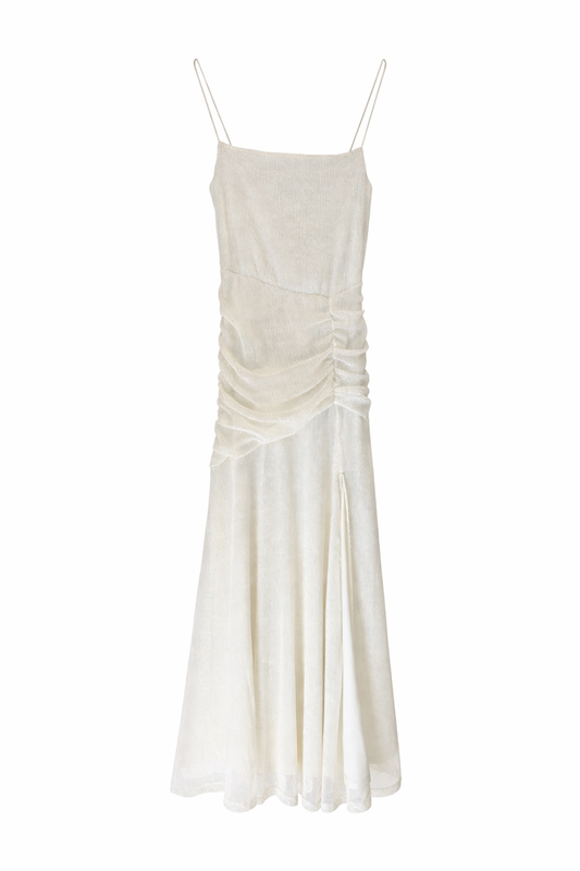 Vestido pliegues tirantes