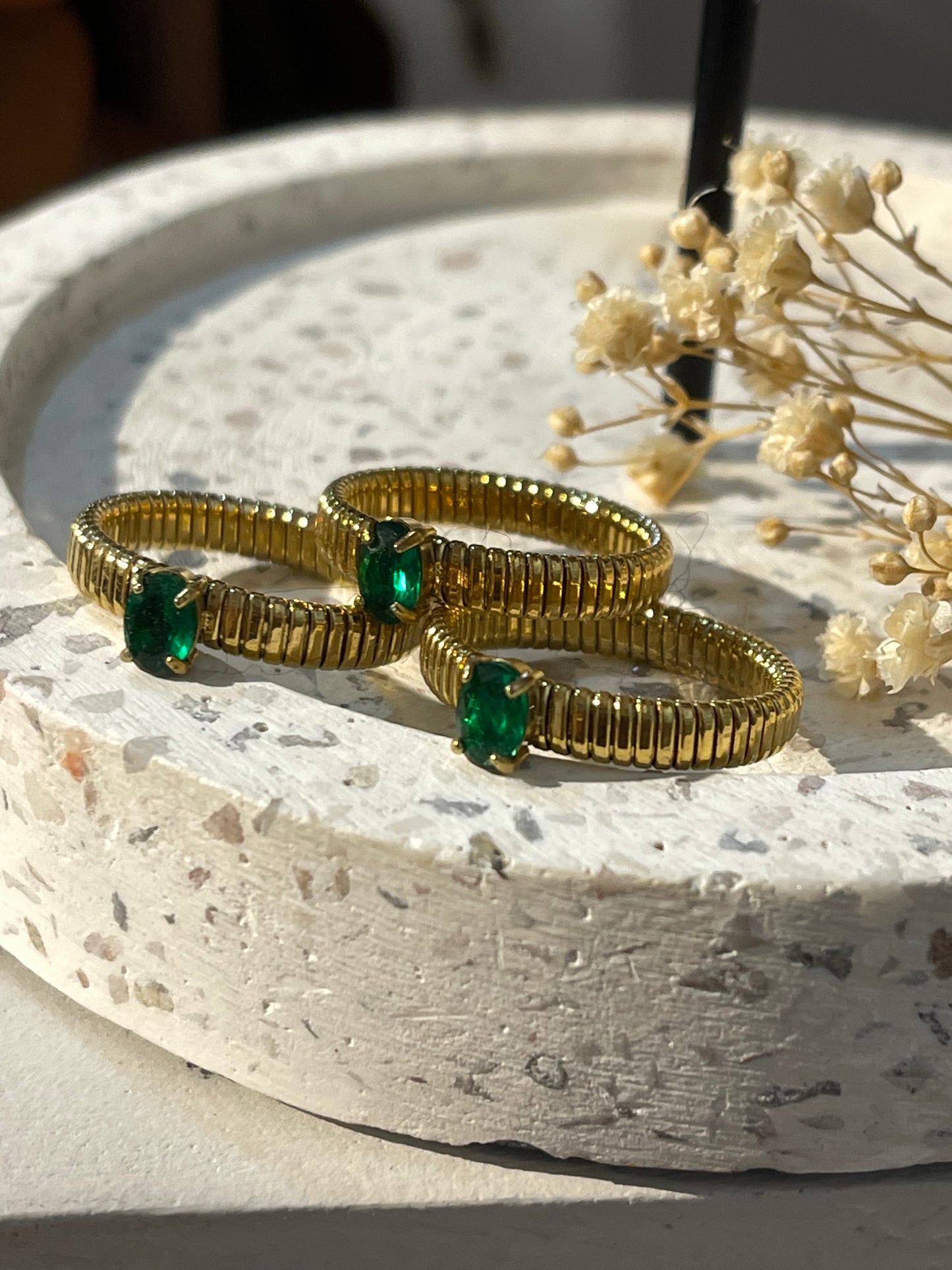 Anillo piedra verde
