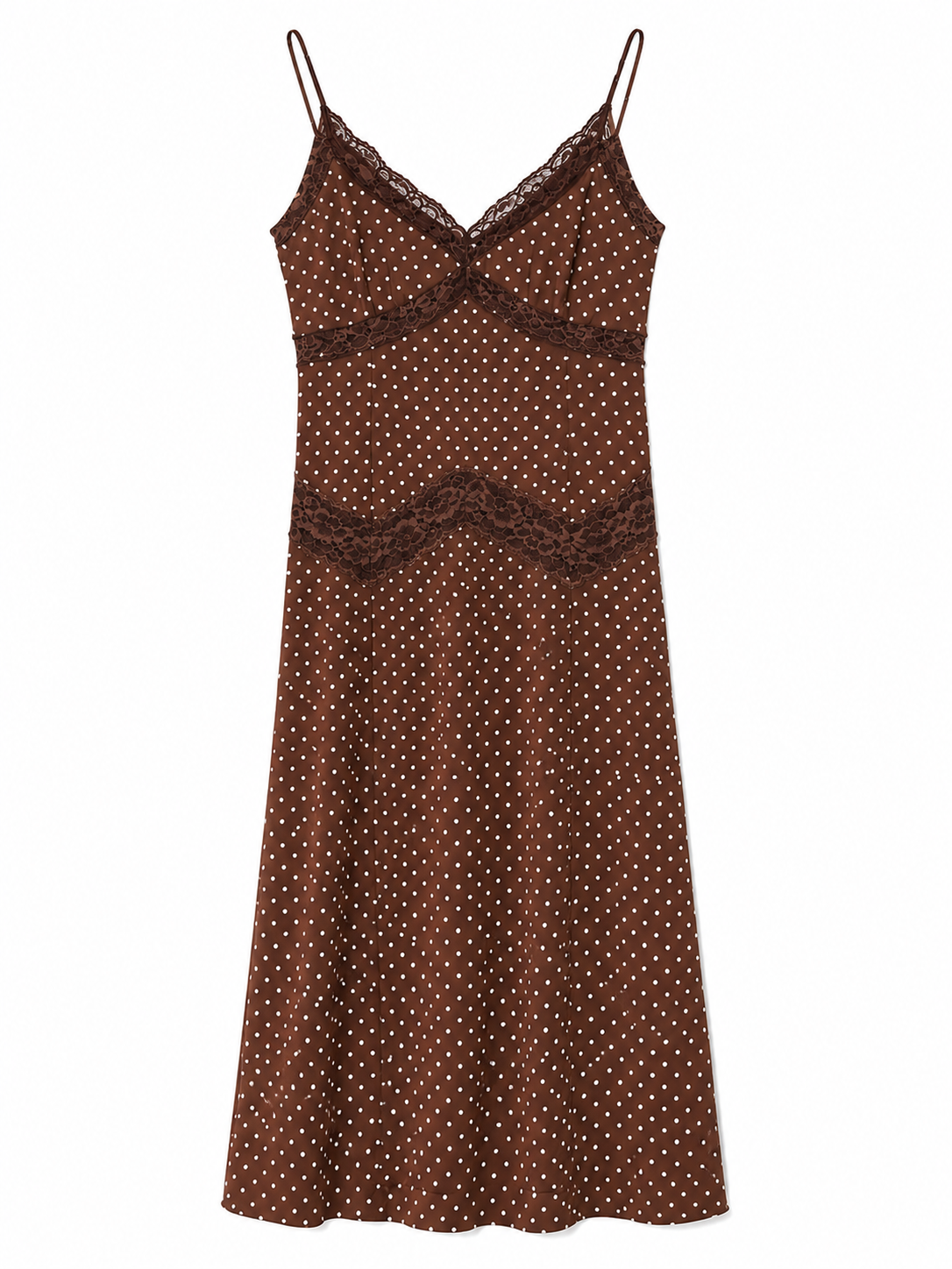 Vestido midi con encaje