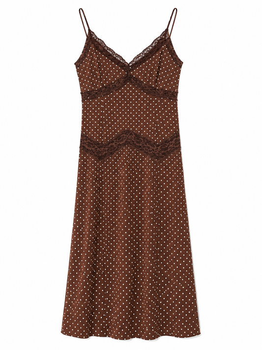 Vestido midi con encaje