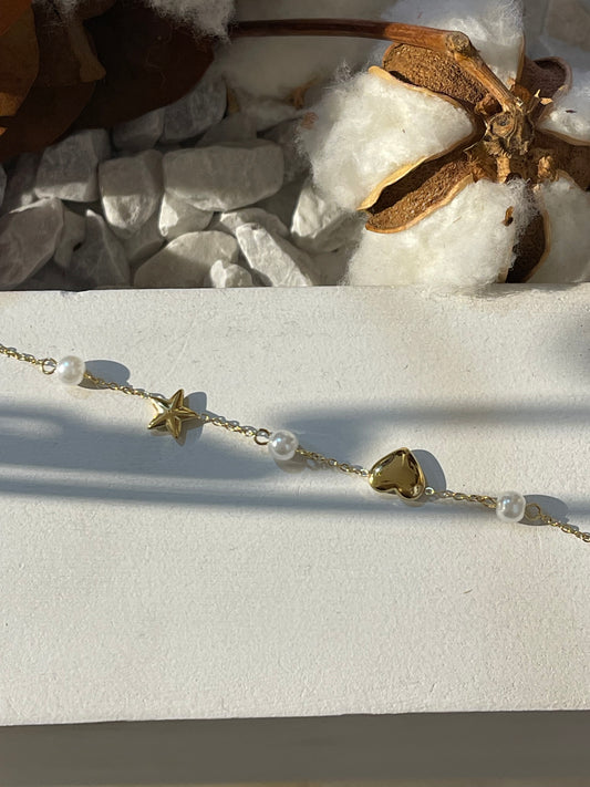 Pulsera estrella corazón