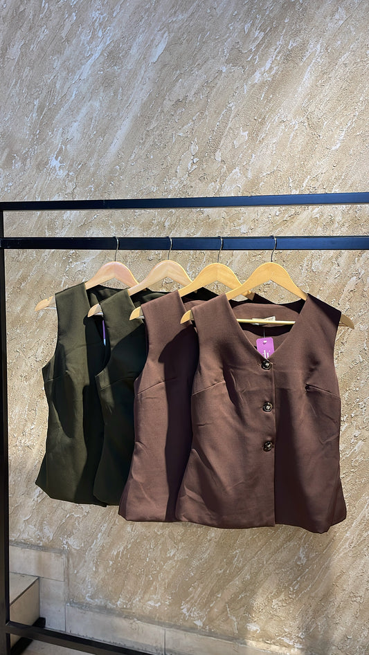 Chaleco vestir largo