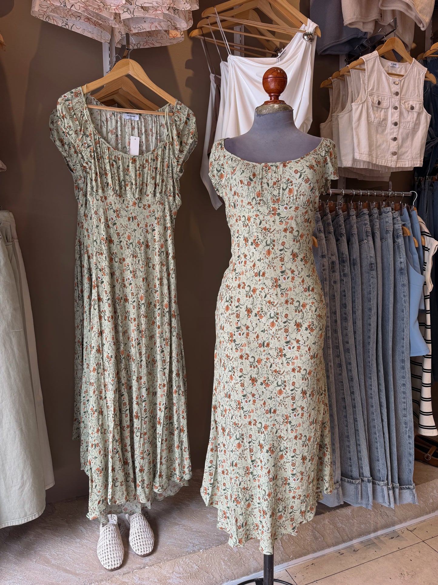 Vestido Floral Sage