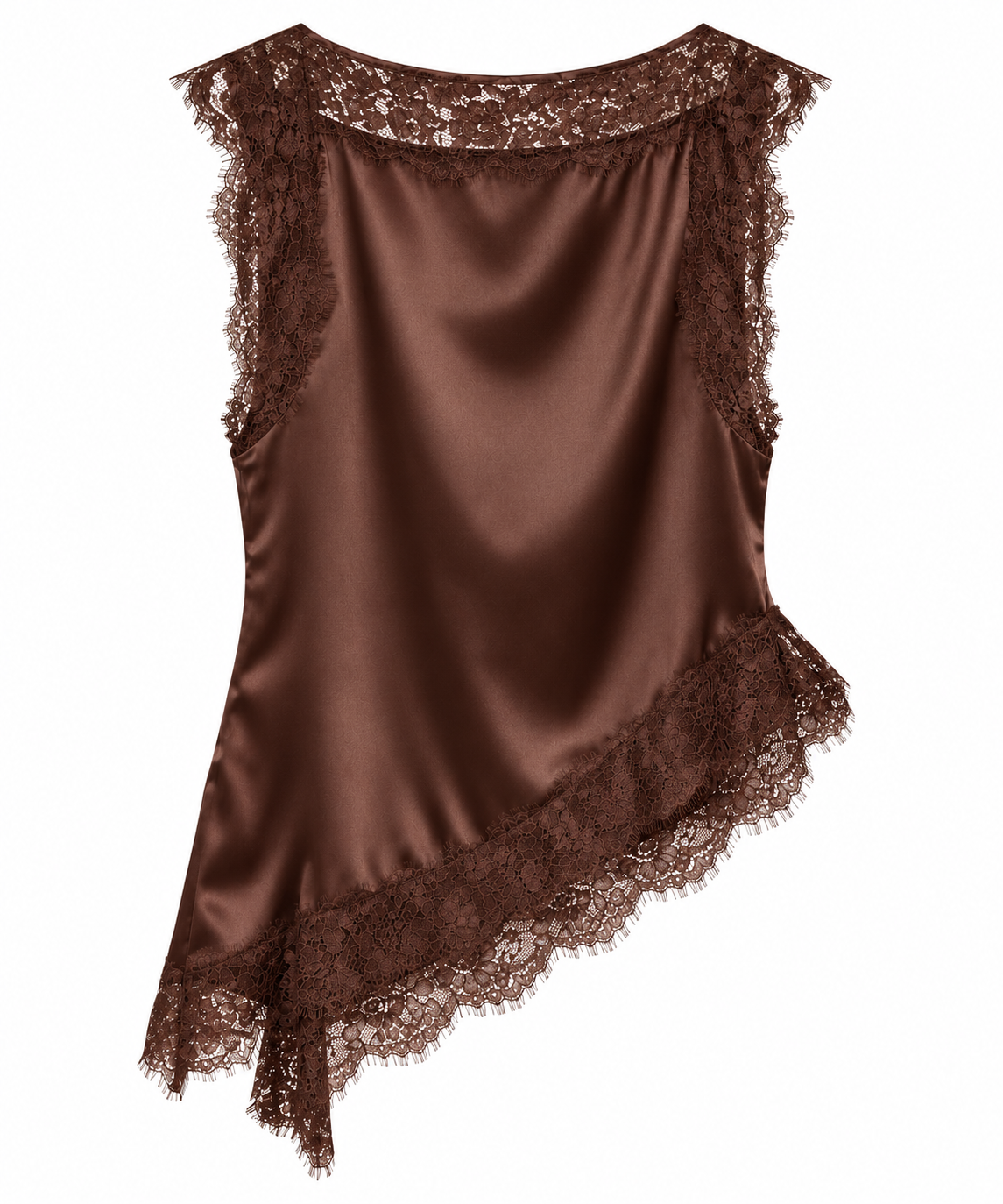 Blusa satin encaje