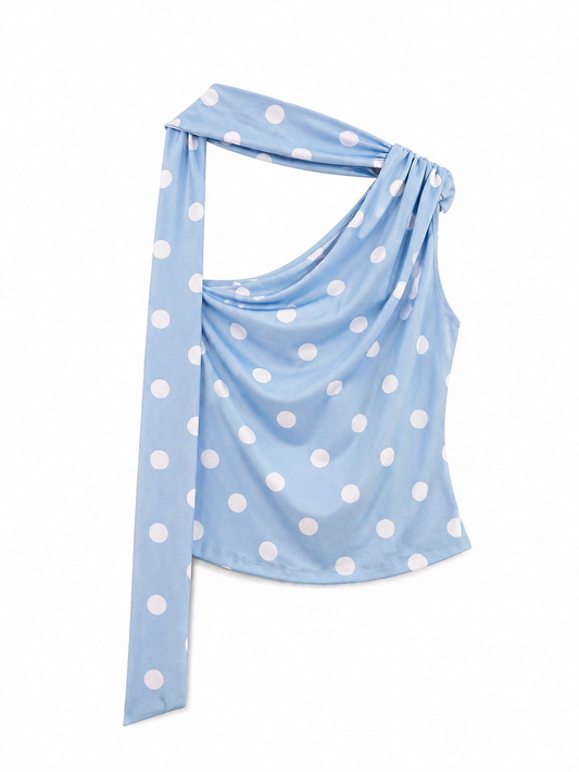 Blusa polka corbatín