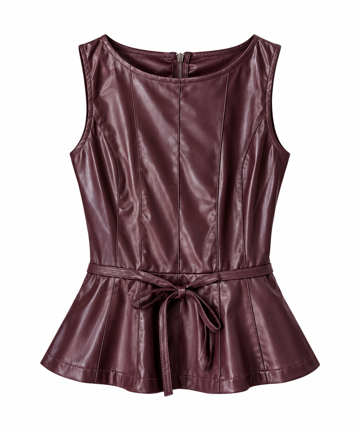 Blusa Peplum Efecto Piel – Vinoi
