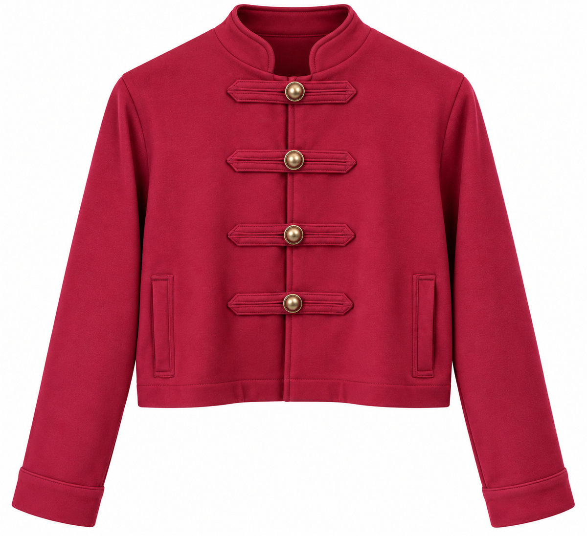 Chaqueta Militar con Botones Dorados