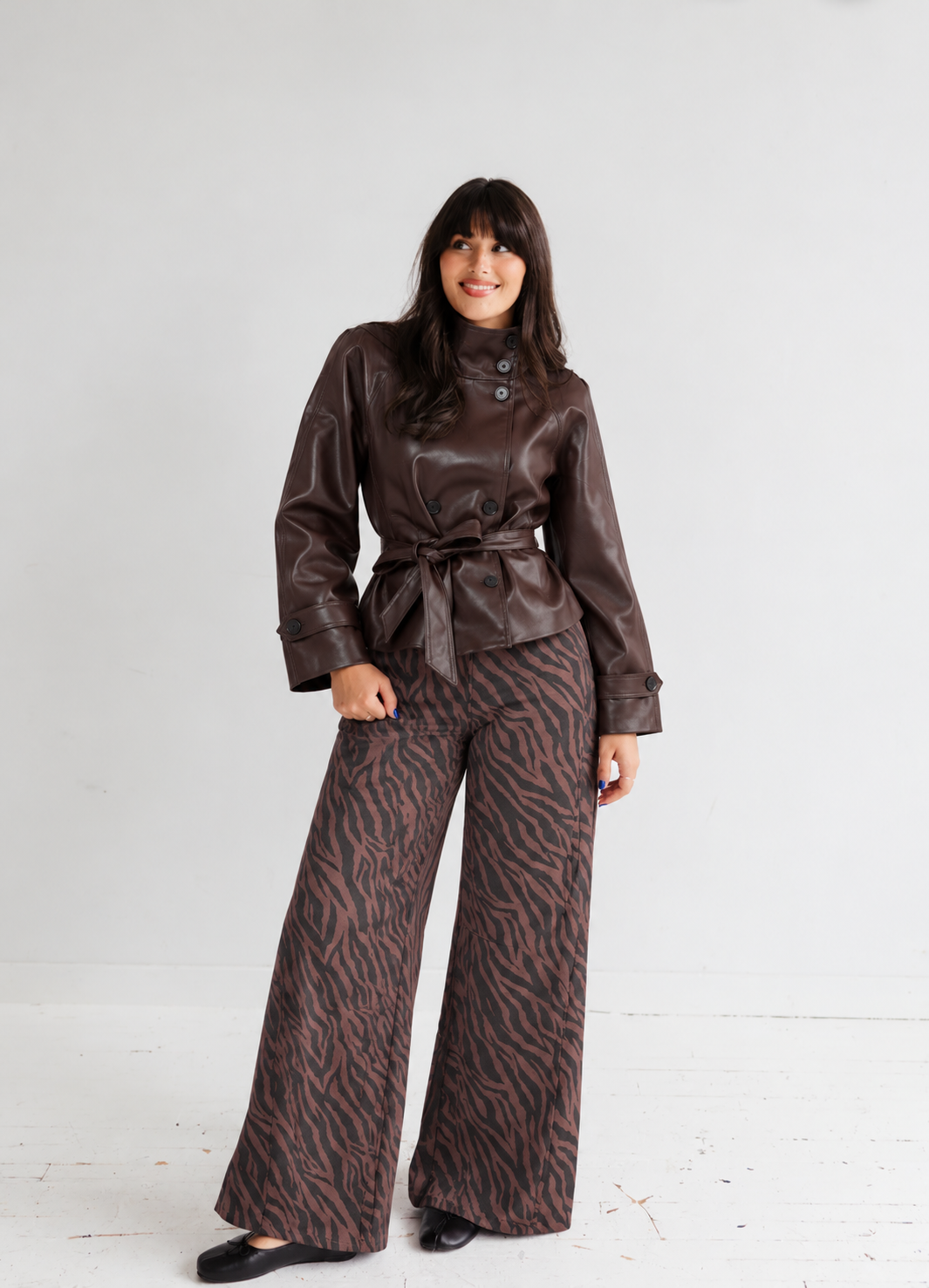 Pantalón Wide Leg Animal Print