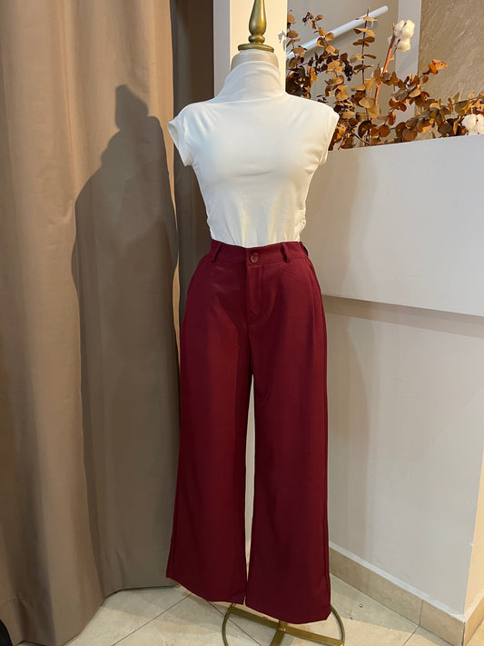 Pantalón vestir resorte botón