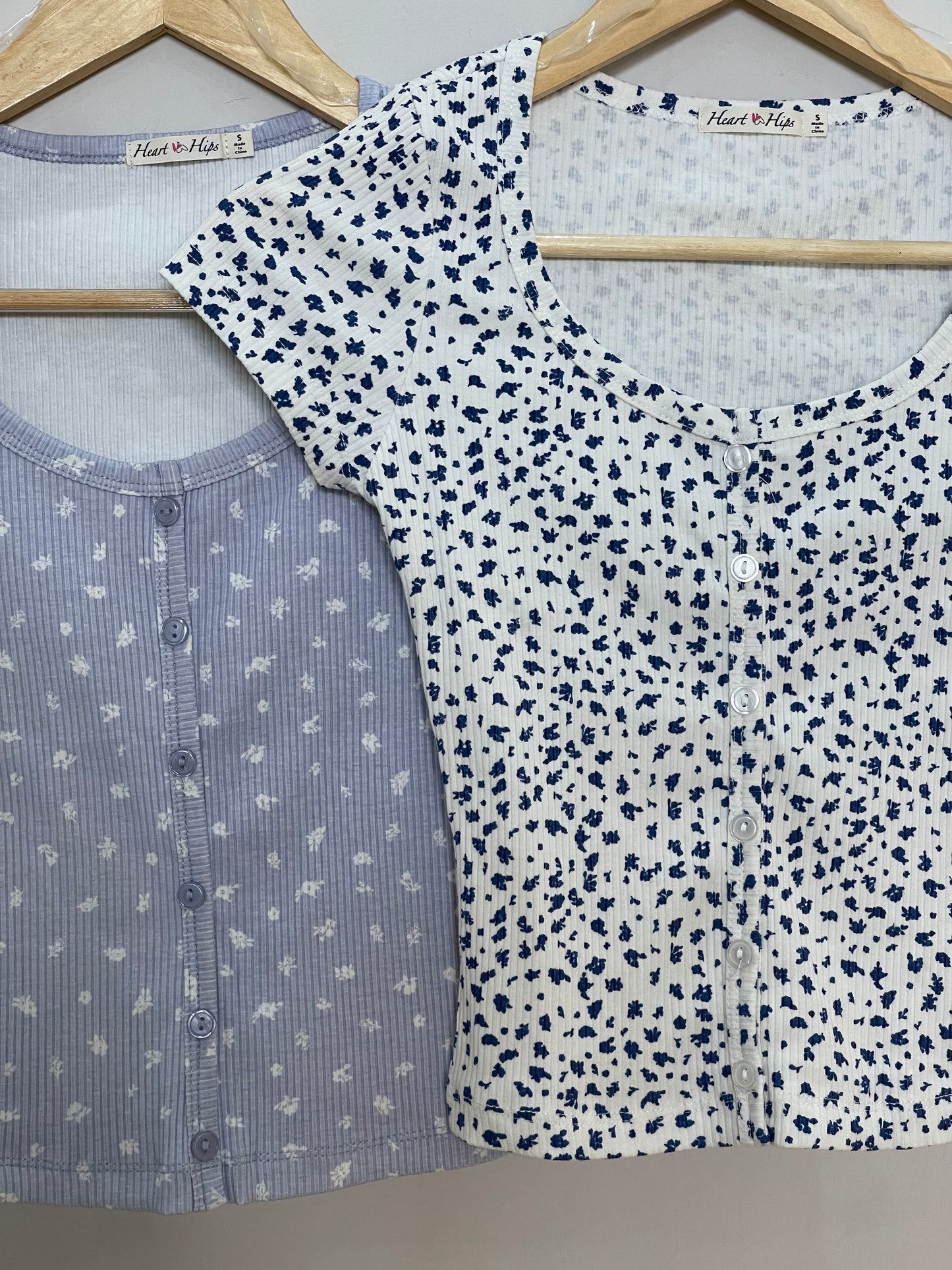 Blusa flores botones