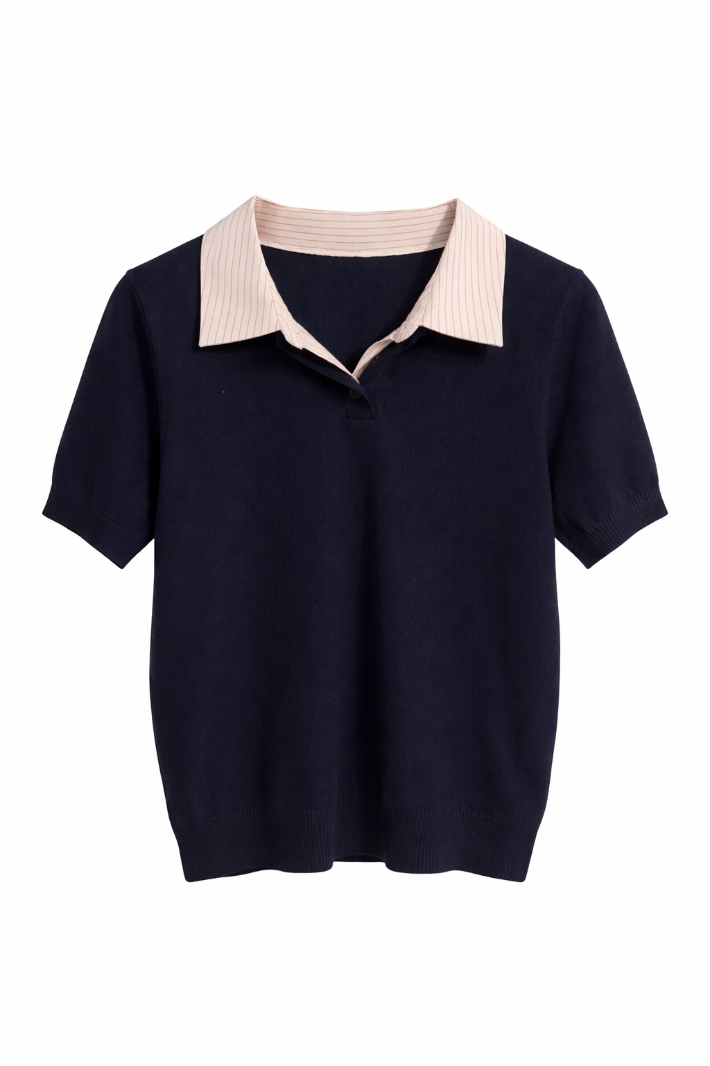 Blusa cuello polo líneas