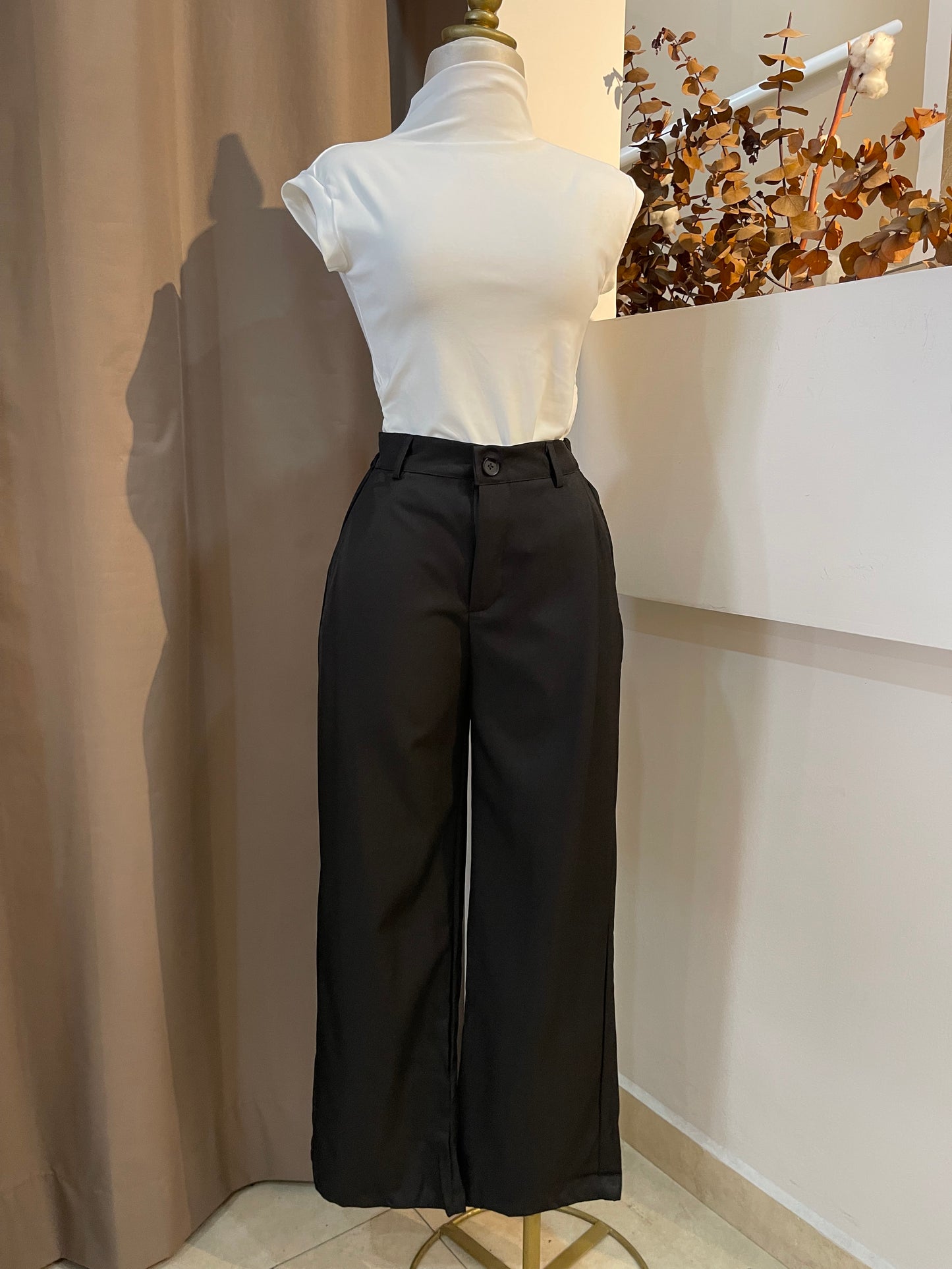 Pantalón vestir resorte botón