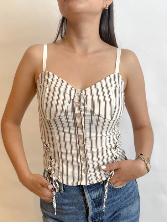 Top tirantes tipo corset
