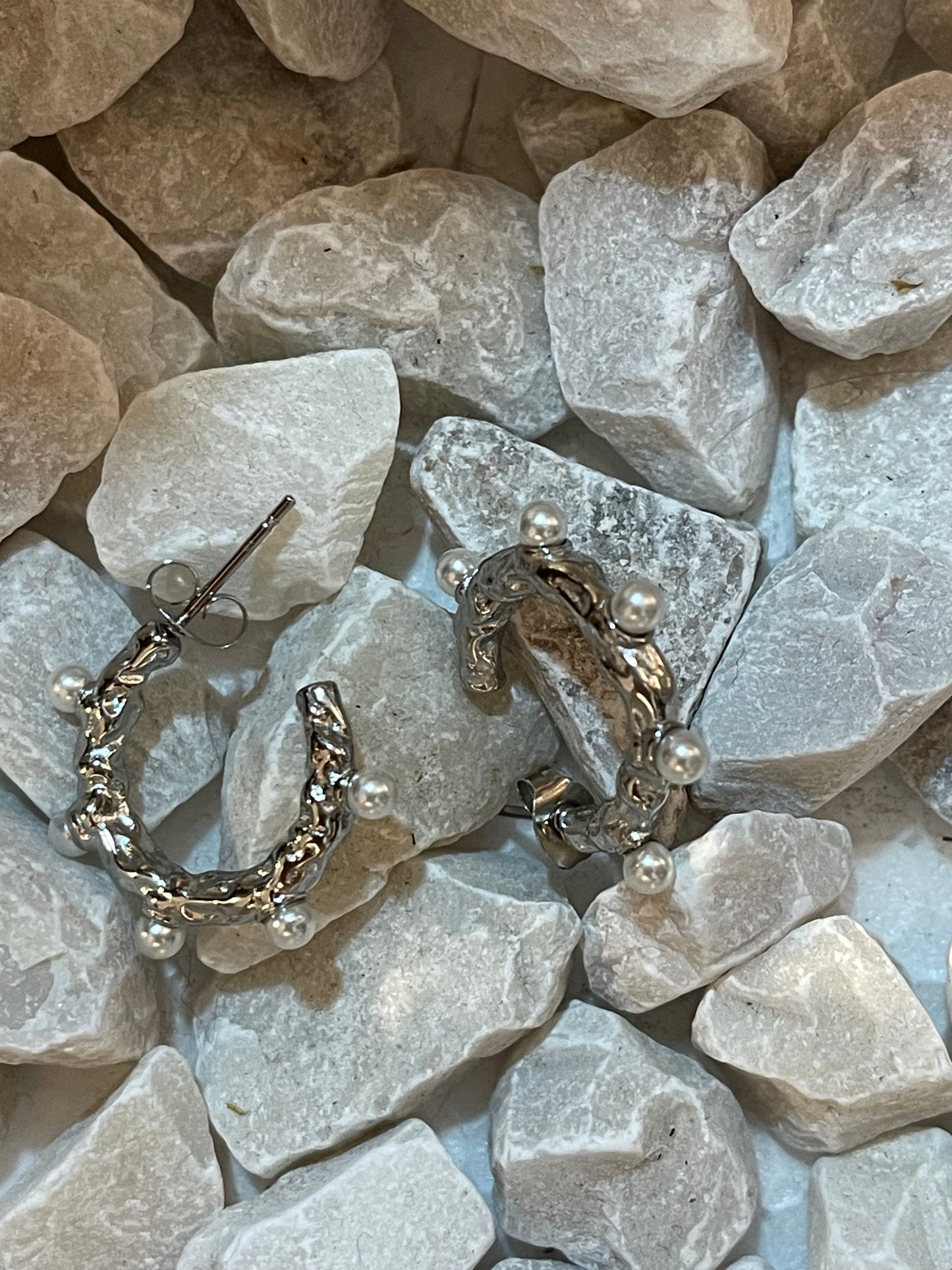 Aretes con perlitas