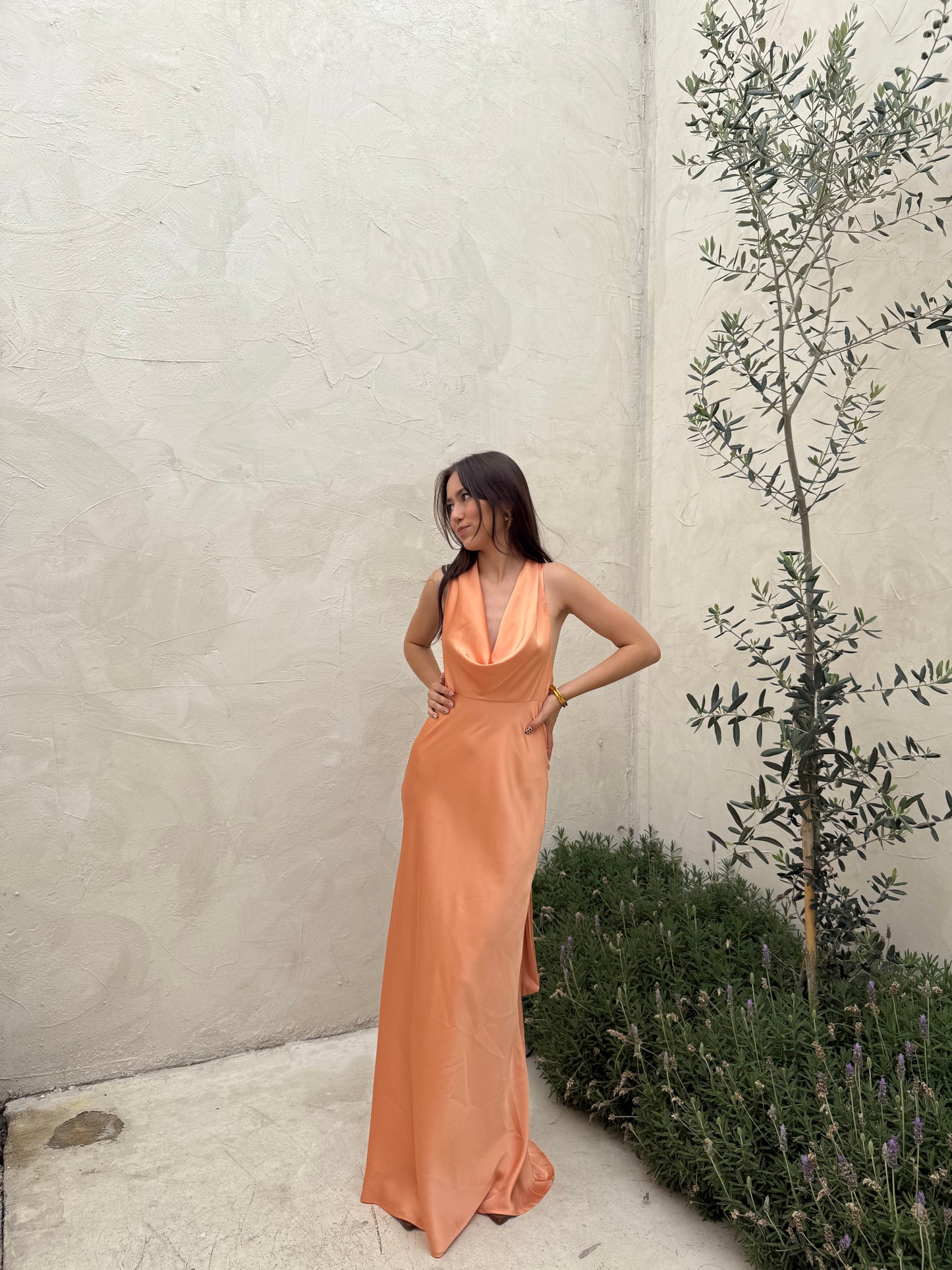 vestido satin