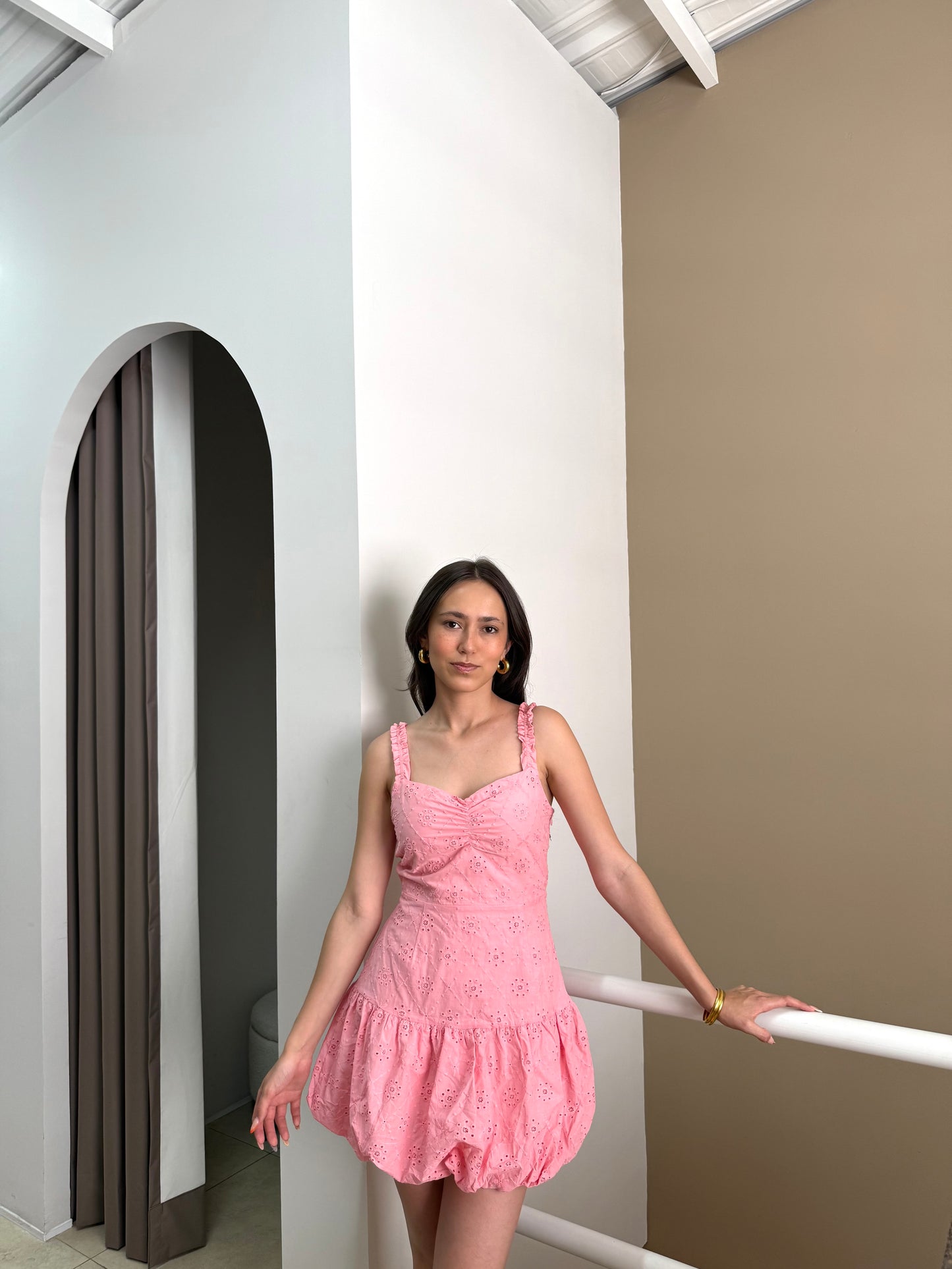 Vestido falda globo