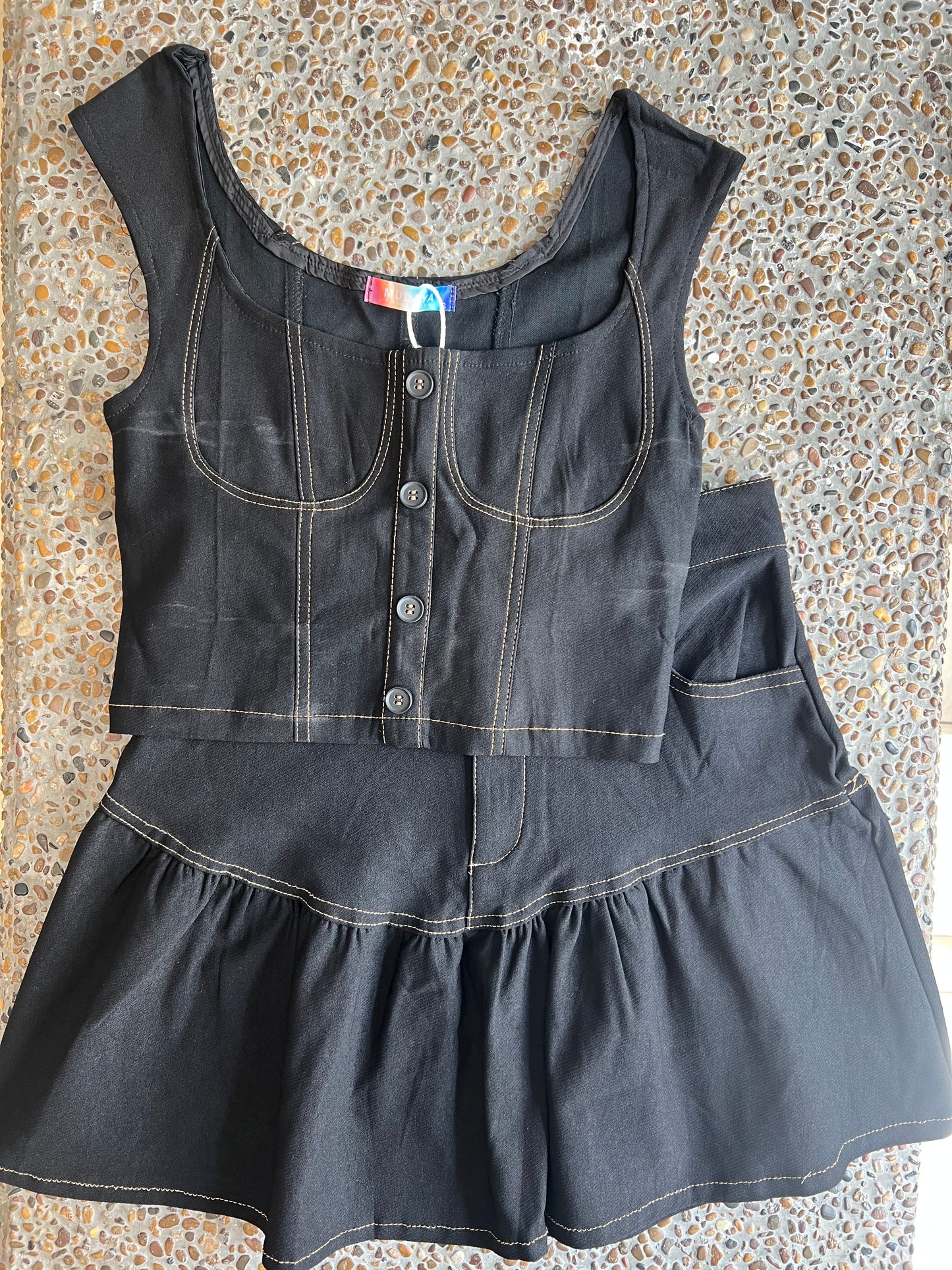 Conjunto mez top y falda
