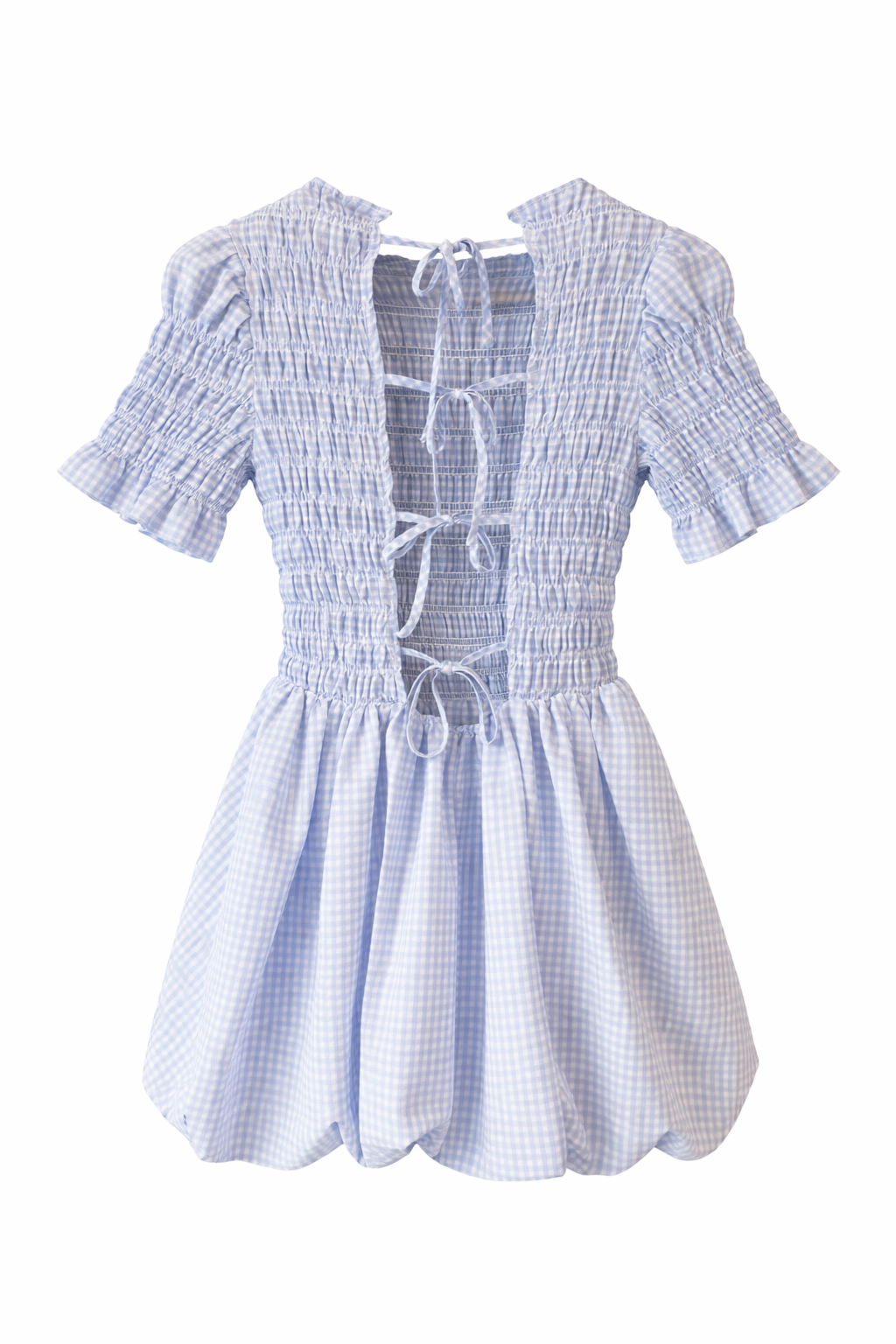 Vestido Mini Gingham Azul