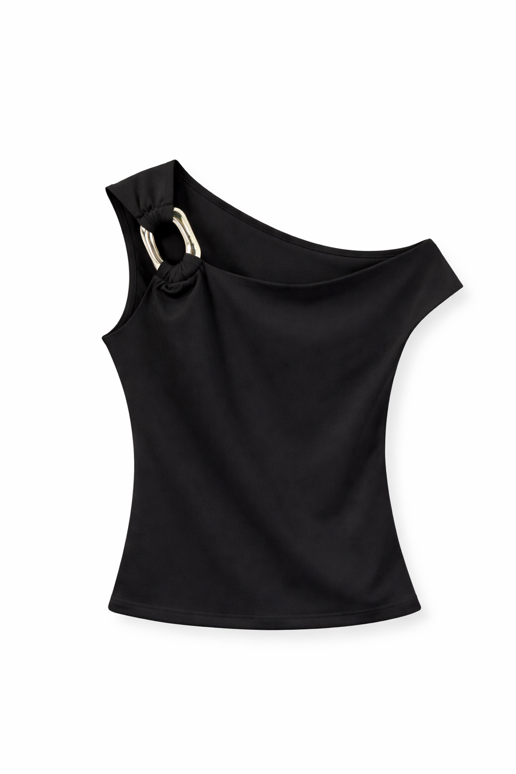 Blusa asimetría detalle dorado