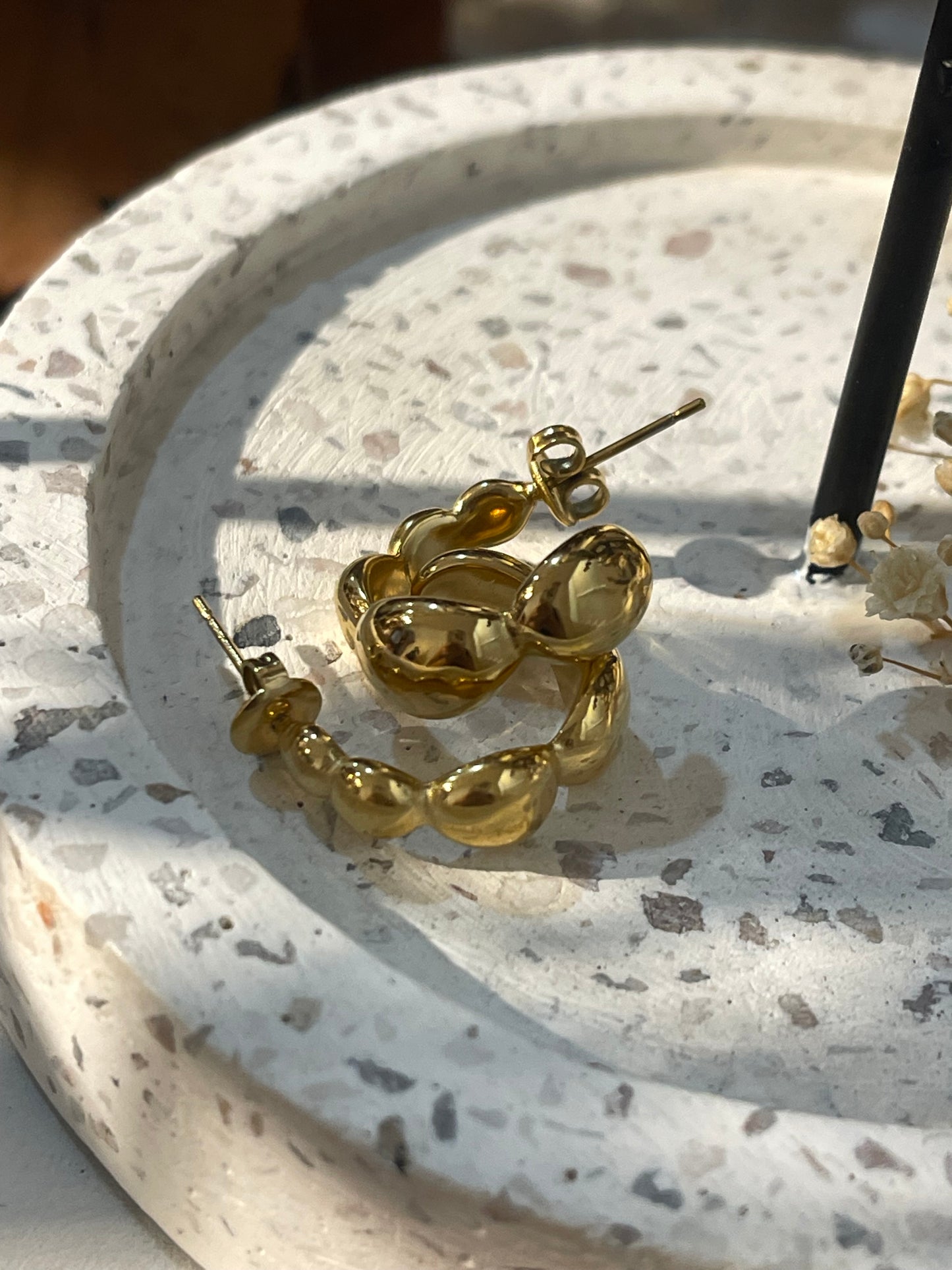 Aretes burbujas unidas
