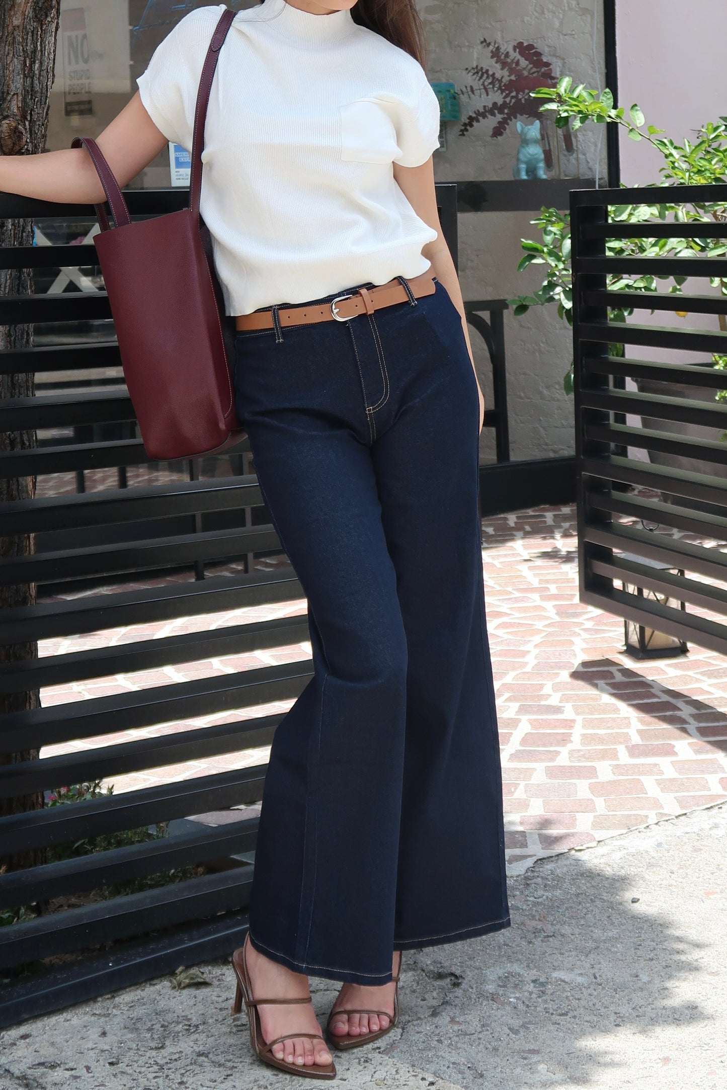 Pantalón de mezclilla culotte