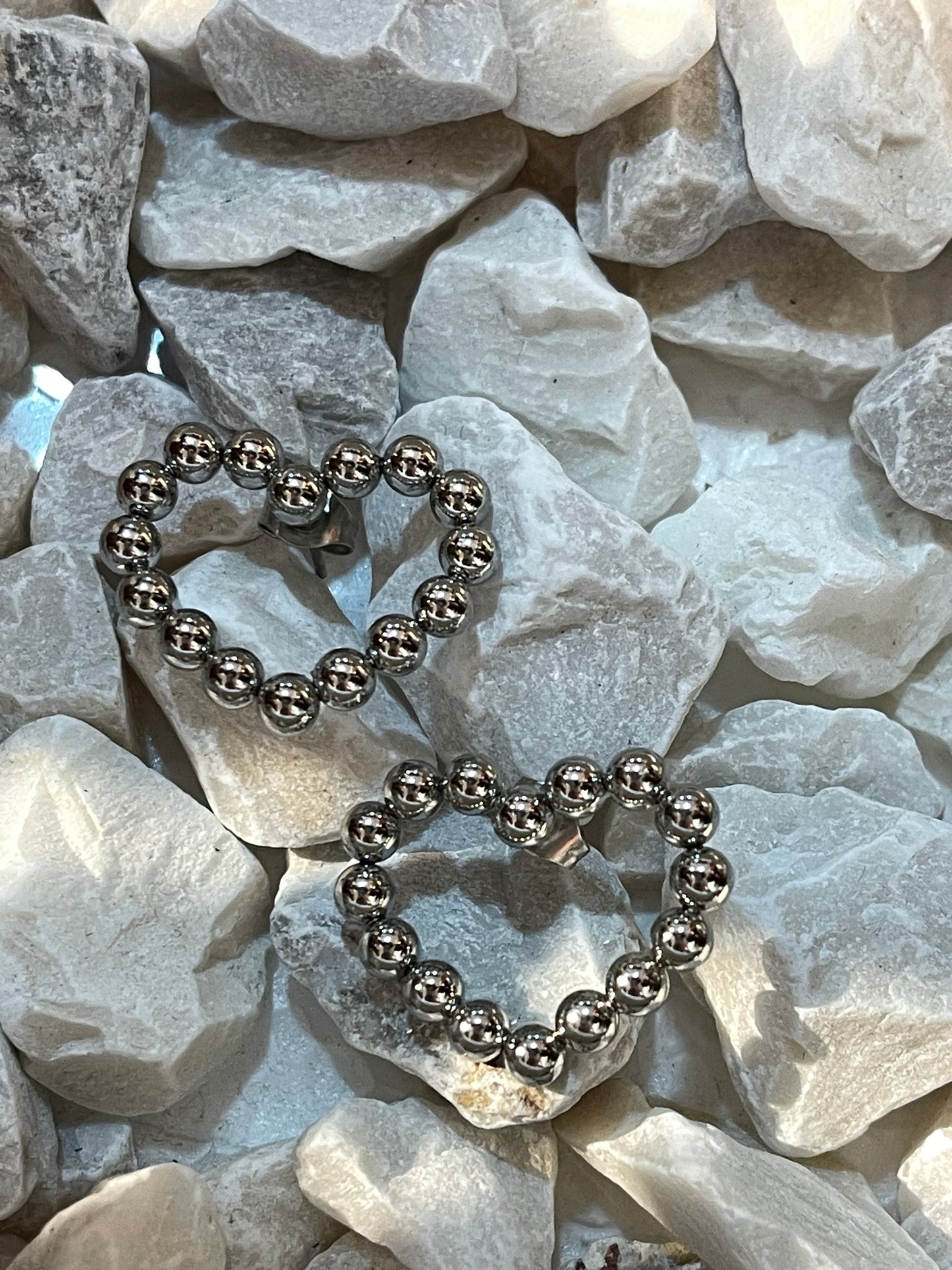 Aretes corazón plata