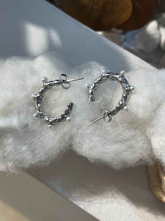 Aretes con perlitas