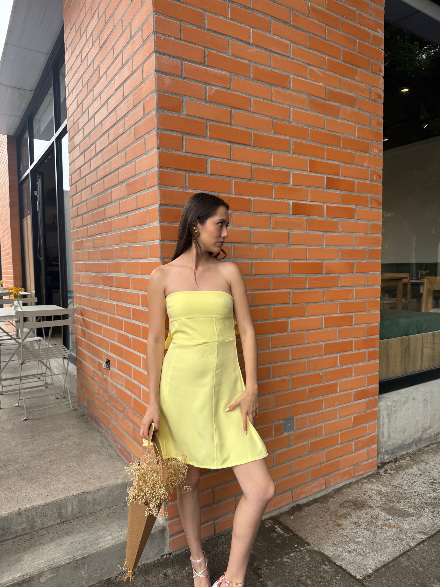 Vestido moño espalda