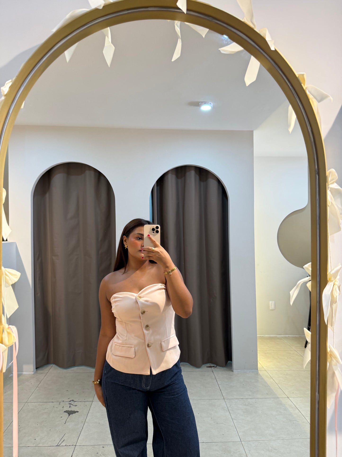 Blusa strapless