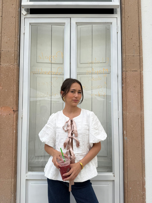 blusa tres moños