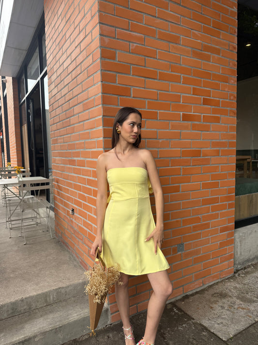Vestido moño espalda