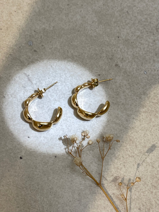 Aretes burbujas unidas