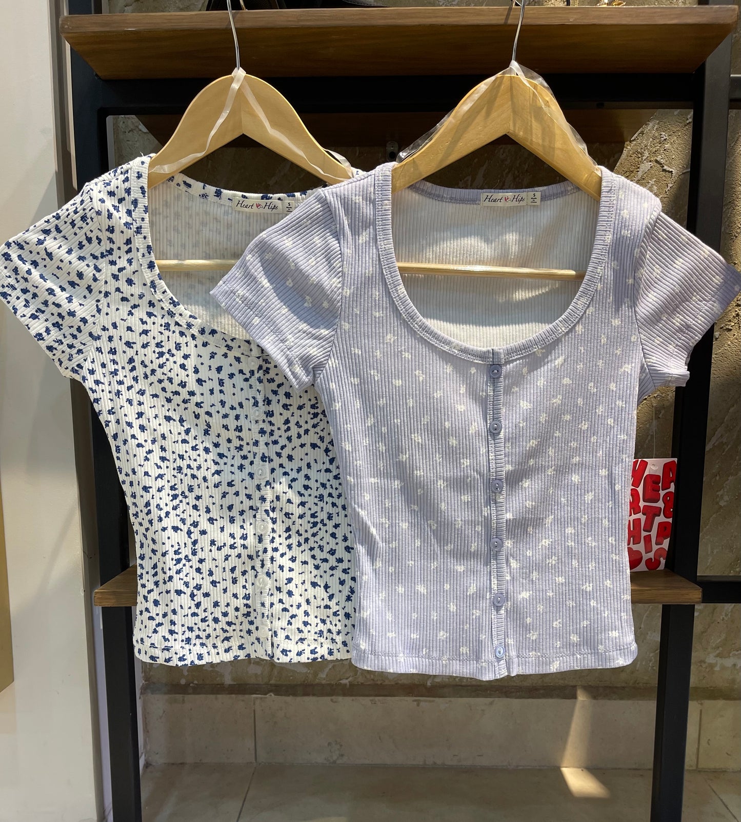 Blusa flores botones