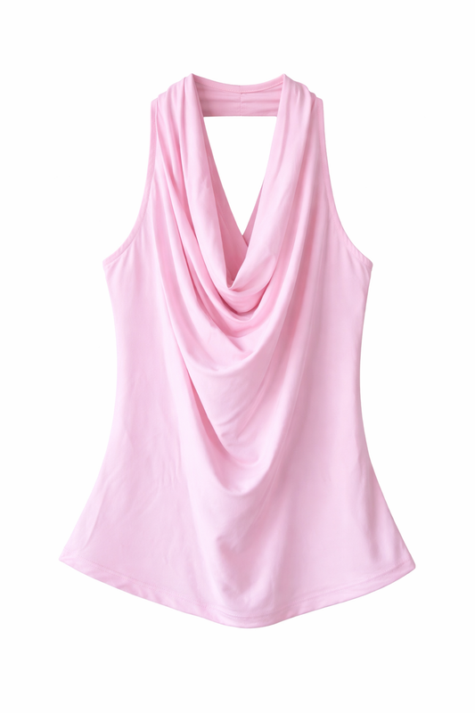Blusa Halter Drapeada